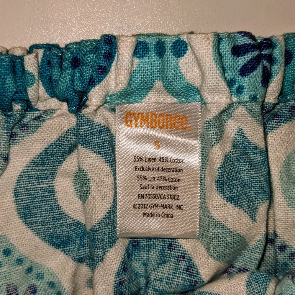 Gymboree Tassel Tile Print Linen Blend Dress